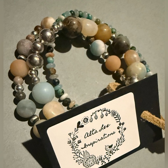 Jasper, Amazonite, Turquoise & Sterling Bracelets by Alta Lee Inspirations - Picture 6 of 11